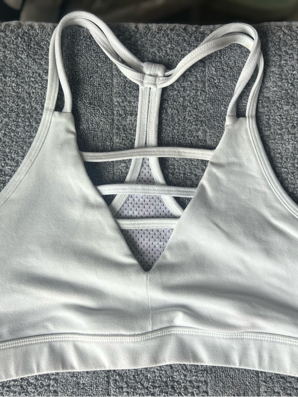 ZYIA White Grid Bra